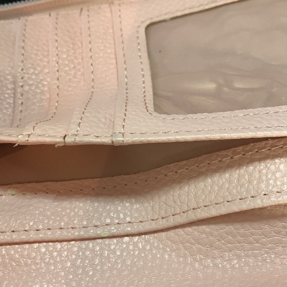 Giani Bernini Soft Leather Pink (7") Zip Around Wristlet - Picture 8 of 16